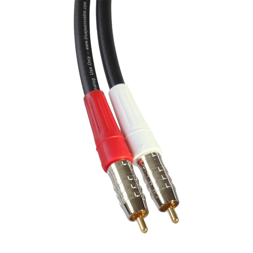 Blue Jeans Cable LC-2 Stereo Audio Cables (Black, 3 Foot)