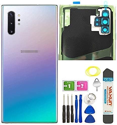 FXDTECH Galaxy Note 20 Ultra 5G All Model Back Cover Glass Replacement Waterproof Housing Door W/Camera Glass Lens and Tape Parts Tools +Eject Pin+Tools (Aura Glow)