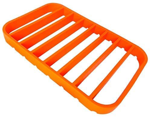 STAN BOUTIQUE Silicone Roasting Rack - Baking Racks for Oven Use | Cooking Racks for Sheet Pan - Turkey Roasting Rack Nonstick, Orange (7” X 10.8”)