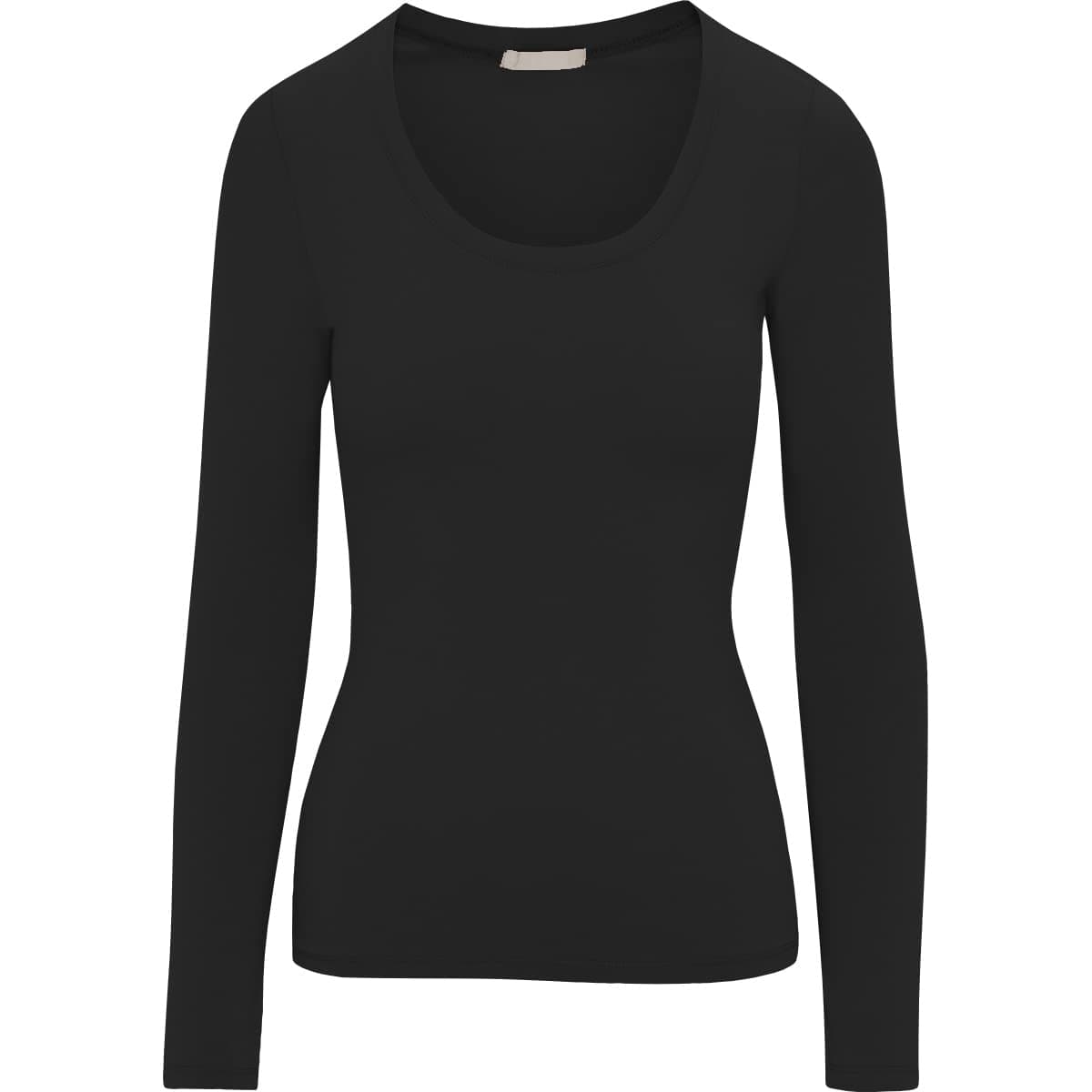 Women's Long Sleeve Stretch Cotton Slim Fit Lightweight Basic T-Shirt