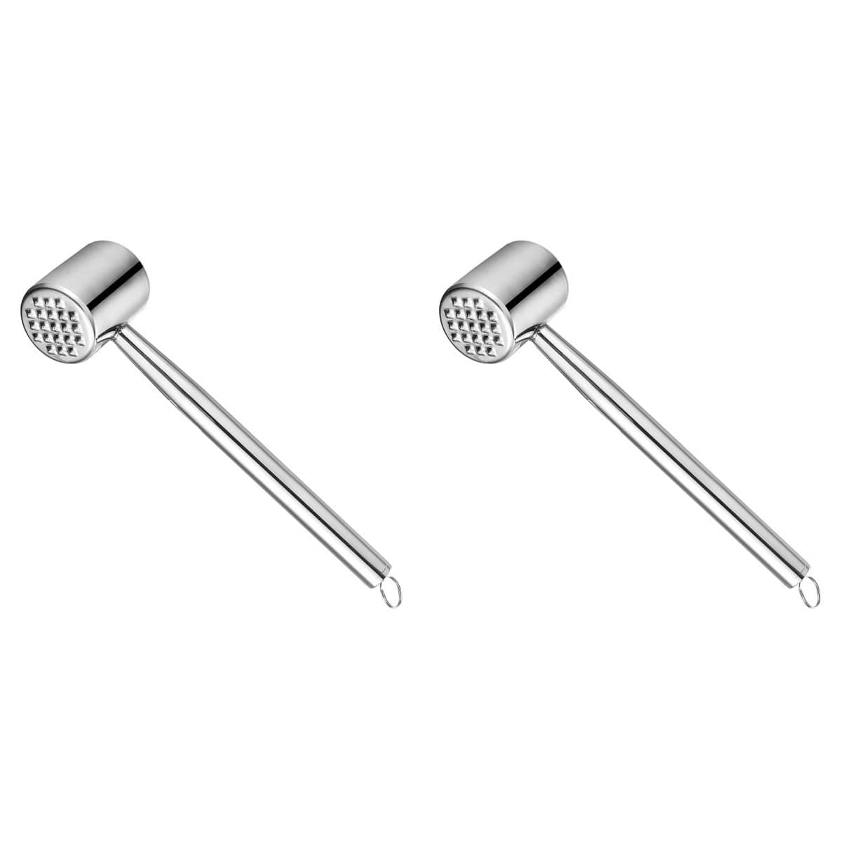 Luxshiny 2 pcs steak hammer flat meat pounder kitchen tenderizer beef mallet cooking tenderizer dual sided meat mallet Meat Tenderizer Mallet Beef Pounder chicken meat ground meat