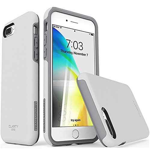 TEAM LUXURY iPhone 7 Plus case/iPhone 8 Plus case, [Clarity Series] Blue [G-III] Ultra Defender TPU + PC Shock Absorbent Protective Case - for Apple iPhone 7 Plus & 8 Plus 5.5" (Aquamarine/Gray)