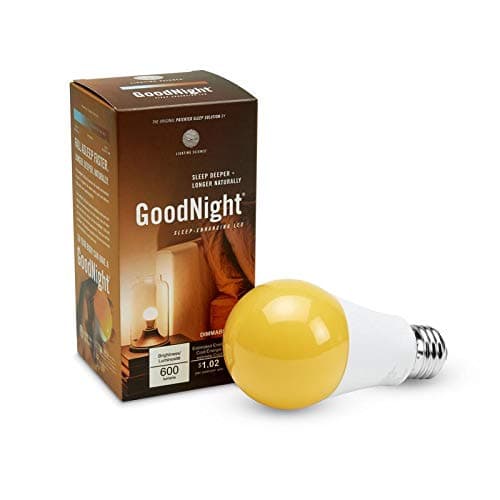 Lighting Science Good Night LED Anti Blue Light Bulb - Better Sleep - Helps Regulate Circadian Rhythm - Reduces Melatonin Suppression
