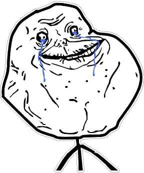 In Touch Forever Alone Face Meme Face Bumper Sticker Decal