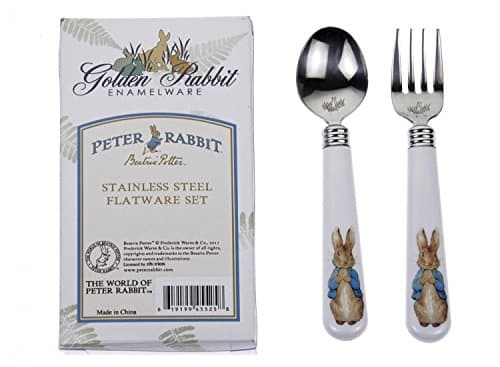 Peter Rabbit Beatrix Potter Baby Spoons & Forks Set Easter Gifts for Toddlers Easter Gifts for Babies & Easter Gifts for Kids