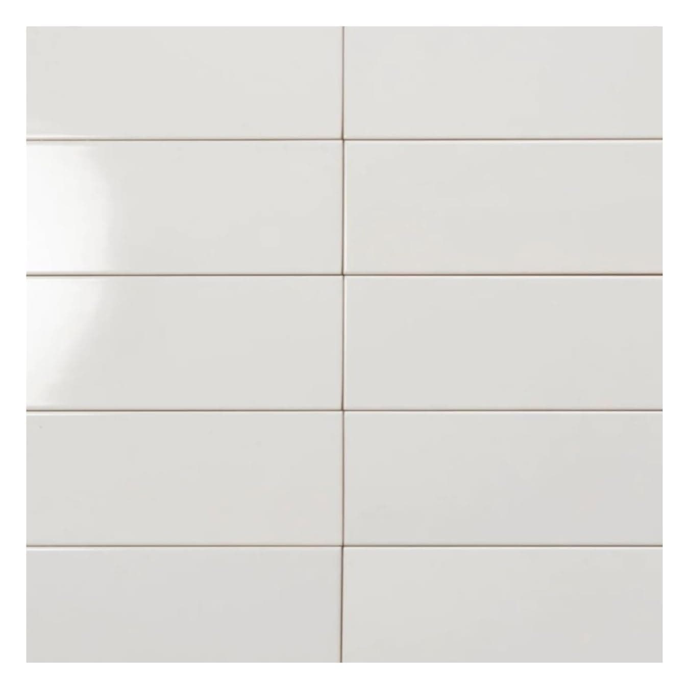 Tenedos 4x12 Glossy White Ceramic Subway Wall Tile – Box Covers 10 Sqft, Ideal for Kitchen Backsplash, Bathroom Shower Walls, Accent Walls, and Fireplace Surrounds