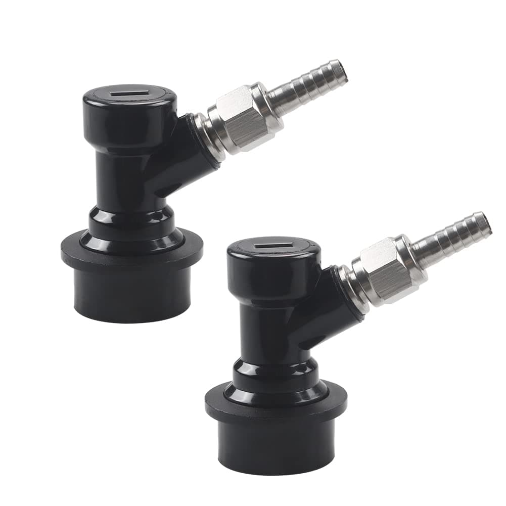 2 Pack Ball Lock MFL Dis-Connect Set with Swivel Nuts 1/4 Liquid Barbed by PERA