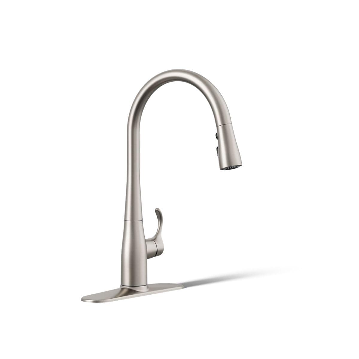 596-VS Simplice, 3-Spray, Kitchen Sink Faucet with Pull Down Sprayer, High Arch, Vibrant Stainless