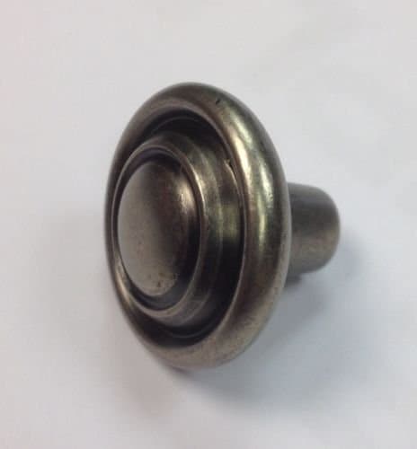 2 x Button Head Antique Pewter Effect 32mm Cupboard Cabinet Knobs