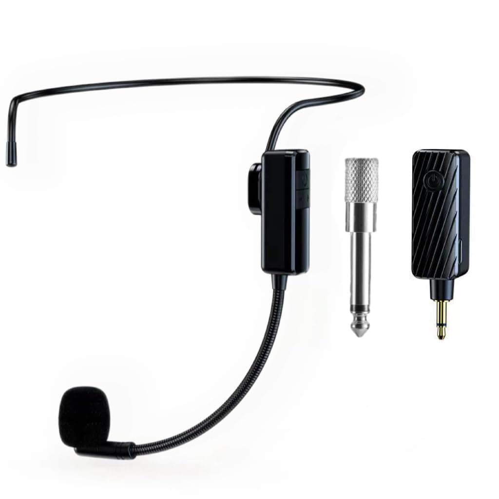 Head Microphone Wireless, Head Sets with Microphones, Bluetooth Headset Mic Ideal for Speakers PA System Voice Amplifier Wireless Microphone for Teacher, Tour Guides, Fitness Instructor