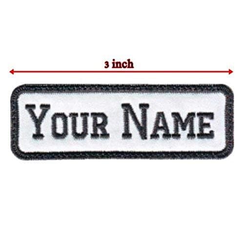 Rectangular 1 Line Custom Embroidered Name Tag Sew on Patch 3" (Small)