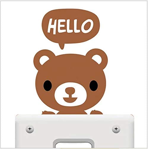 Bear Pet Light Switch Funny Wall Decal Vinyl Sticker