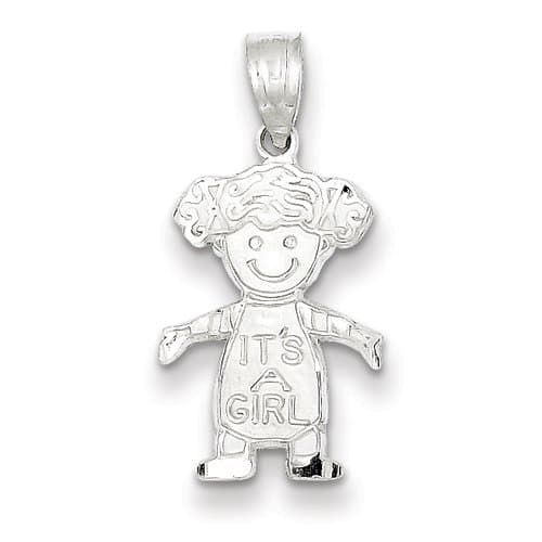 Sterling Silver It's A Girl Charm