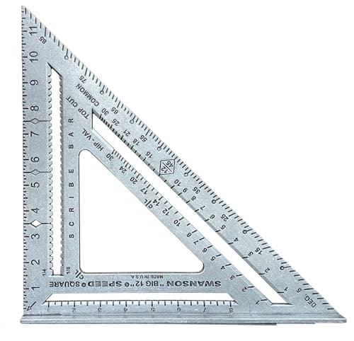 Swanson Tool S0107 12-Inch Speed Square Layout Tool with Blue Book
