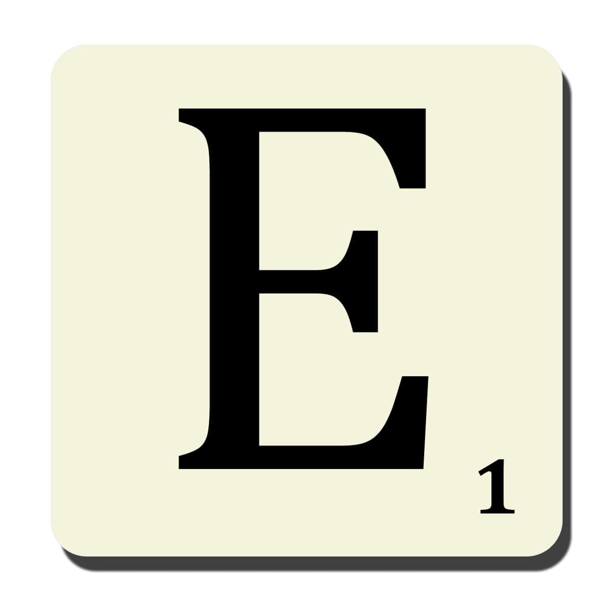 DigiPrint Graphics Alphabet Coasters - Letter E | 90mm x 90mm MDF Coaster | Made in the UK | (COASTER005)