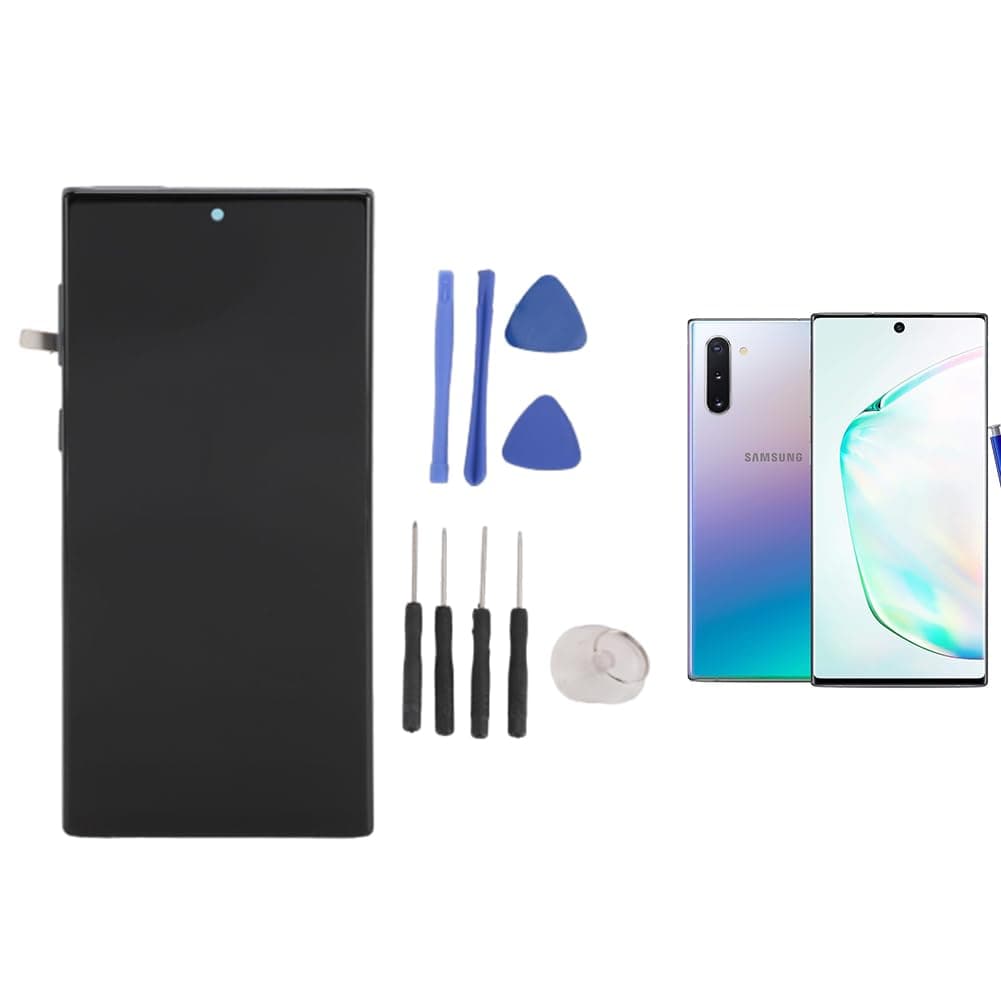 Display for Samsung Galaxy Note 10, TFT Screen Replacement Kit for Samsung Note 10, 5G Display Screen Touch Digitizer Assembly Tool Kit with Frame