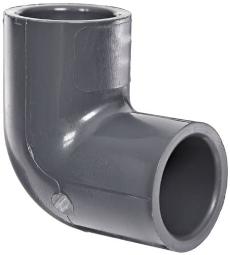 Spears 806 Series PVC Pipe Fitting, 90 Degree Elbow, Schedule 80, 3/4" Socket