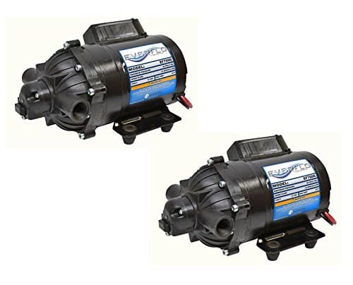 2 Pack EVERFLO 12 Volt 7.0 GPM Diaphragm Water Pump 60 psi Lawn Sprayers Boats RV's