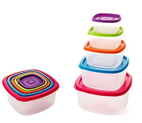 Canister Box 5 Pcs/set Plastic Preservation Pp Easy To Wash And Dry Safe Healthy Can Be Used For Refrigerator Food Container,microwave Box.