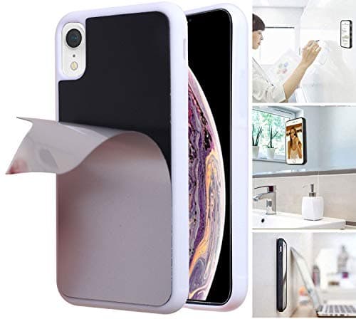 Anti Gravity Phone Case for iPhone XR with Dust Proof Film, Magic Nano Hands Free Stick to Wall Anti-Gravity Case Black Anti Gravity Case for iPhone XR (White)