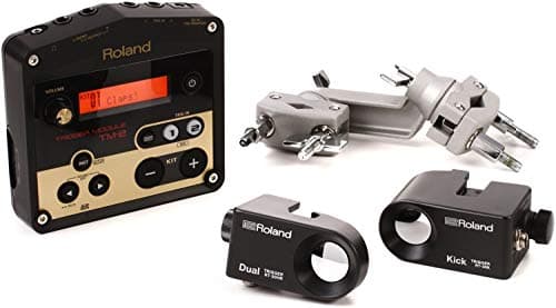 Roland Hybrid Trigger Pad Pack (PER-PK-HYB1), Includes Digital Trigger Module (TM-2), Acoustic Drum Trigger (RT-30HR), Trigger Cables, and Mounting Clamp