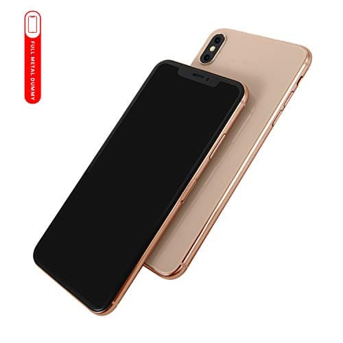 Perusha [Full Metal] Dummy Phone Display Model Compatible with Apple iPhone Xs MAX 6.5 inch Non-Working Upgraded Metal Frame (Gold Dark Screen)