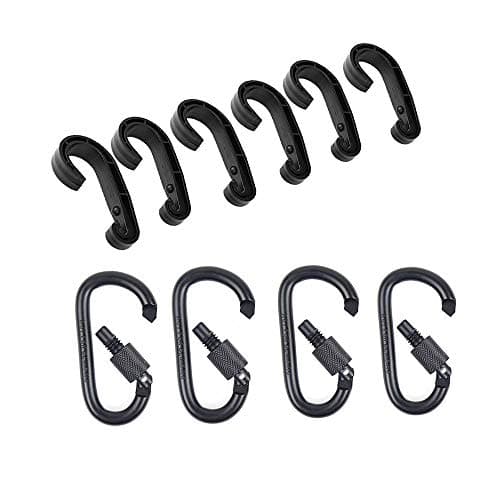 EZYKOO Hook for Cargo Net Hook Replacement Pack of 10, Fit for Car Roof Net, Truck Bed Net