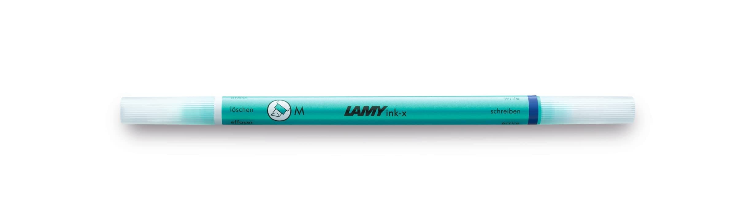 LAMY Ink-x Plastic Ink Eraser with Eraser Tip and Correction Tip - Only for Erasing Royal Blue Ink, Pack of 1