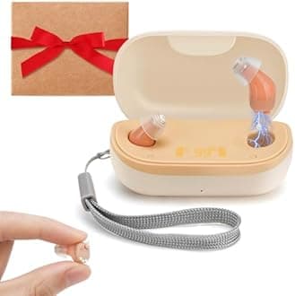 Rechargeable Hearing Aids for Women/Men,16-Channel Digital Tinnitus Hearing Aid 3-Mode with Intelligent Noise Reduction,Lightweight In Ear OTC Hearing Aids with Automatic On/Off.