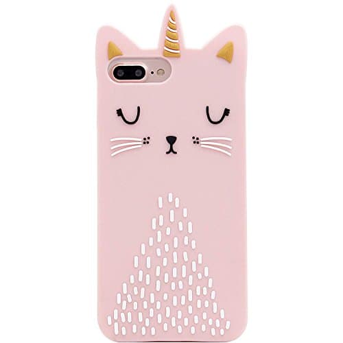 Artbling Cat Unicorn Case for iPhone 6 Plus/6s Plus+Silicone 3D Cartoon Animal Pink Cover,Kids Girls Cool Lovely Cute Cases,Kawaii Soft Rubber Unique Character Fashion Funny Protector for iPhone 6Plus