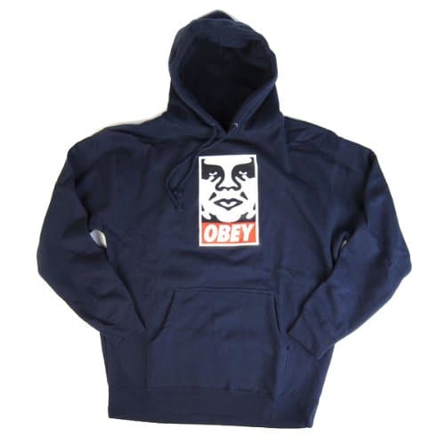 Obey: Icon Face Hoodie - Navy