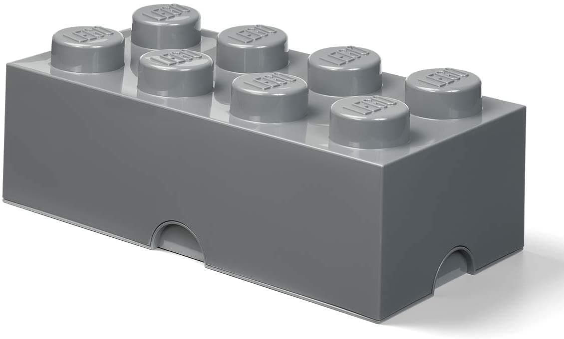 Lego Polypropylene Storage Brick, 25 x 50cm, Grey