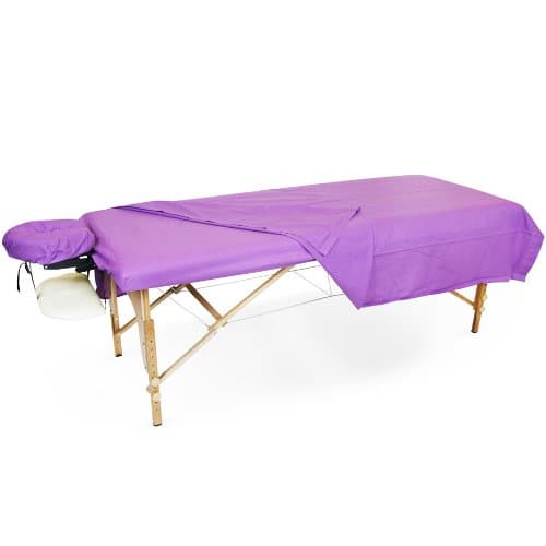 Poly-Cotton Sheet Set for Massage Tables (1 Set, Lavender)