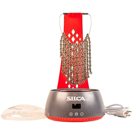 SILCA Bicycle Chain Wax Dissolving System - Simple and Mess Free Bike Chain Wax Pot (600ml) Precise temperature control, integrated cooling rack, quick melt technology