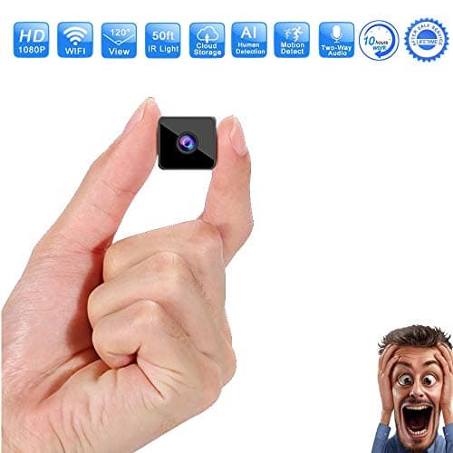 Transwe Hidden Camera Live 1080p Video Wireless Mini DV Motion Detection for Surveilliance in Home & Office 50 feet Night Vision Dash Cam Design Two Way Communication Sport Camera