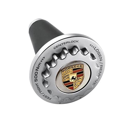 Porsche Crest Wine Bottle Stopper Wheel Centrelock Design