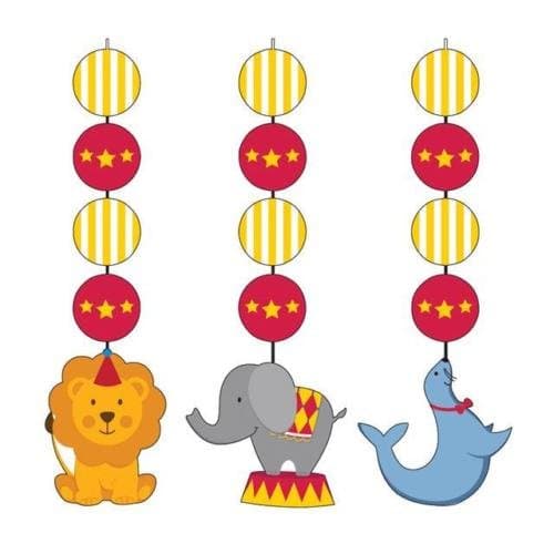 Creative Party Circus Time! Hanging Party Dangler Decorations (3 Pack)