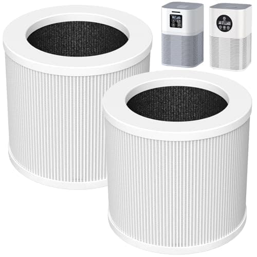 Lacvik A1 Replacement Filter Compatible with VEWIOR Air Purifier, 3-in-1 True HEPA Replacement Filter Compatible with VEWIOR/KOIOS/AMEIFU Air Purifier (2 Pack)
