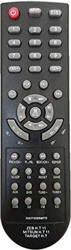 Compatible Remote for Zebronics Mitsun Home Theater with USB System Ht-11,Black