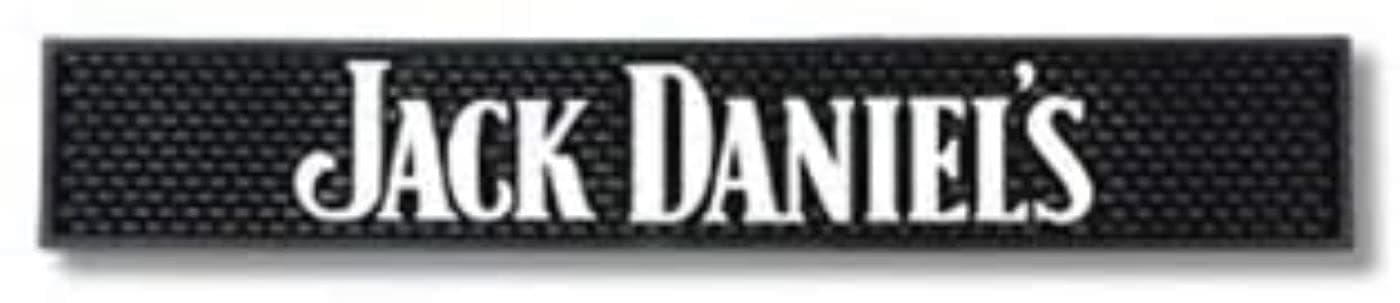 Jack Daniel’s Official Bar Mat – Soft and Durable Rubber – Black – Official Jack Daniel’s Logo