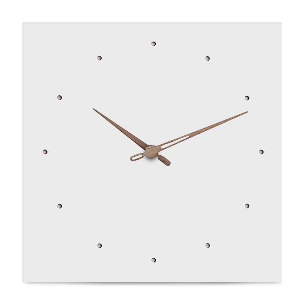 Extra Large Decorative Wall Clock Silent & Non-Ticking Quartz Sweep Clock, Giant White Vintage Square Clock Without Numbers AA Battery Clock