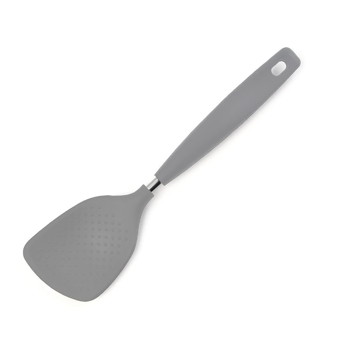 FS COOL Silicone Rice Paddle Spoon Set Non Stick Rice Spoon 30 CM Rice Scooper Rice Spatula Rice Spoon Paddle Rice Cooker Spoon Works for Rice Mashed Potato Or More (Light Grey, Set of 1)