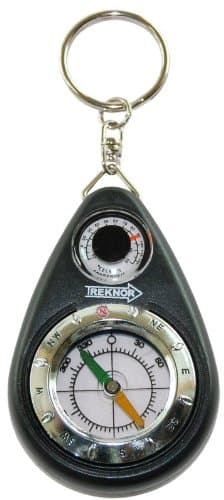 Traveler Keychain Compass with Thermometer