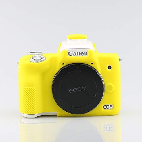 HellowPower Canon M50 Camera Housing Camera Body Case Cover Soft Silicone Protective Accessory Rubber Detachable Protection Camera Bag for Canon M50 Digital Camera (Yellow)