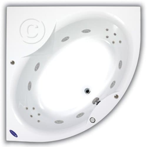 Pegasus Whirlpool Bath with 6 Chromotherapy Light Jets & Spa, Hebe 1500x1500