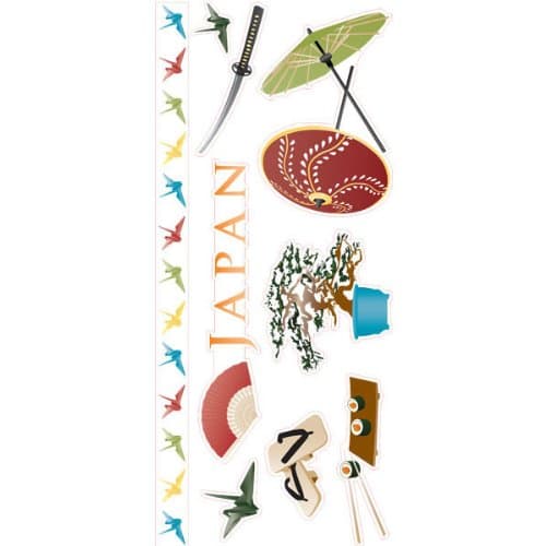 Japan #2 Scrapbook Stickers (18235)