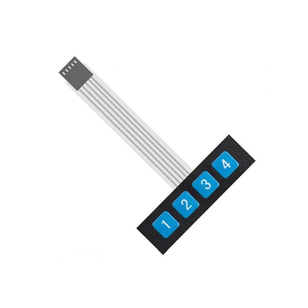 Robocraze 1pcs 1x4 Key Matrix Membrane Switch Control Panel Slim Keyboard Keypad (Pack of 1)
