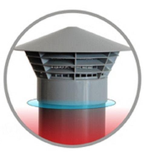 Vent Cowl Cap 2 Pack - 110 mm - Grey Colour - Soil Stack - Vent Cage - Rain Hat 4''