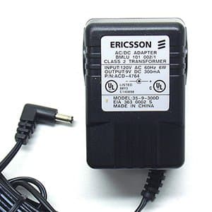 AC-DC ADAPTER 9VOLTS DC @ 300mA 1.3mm DC POWER PLUG