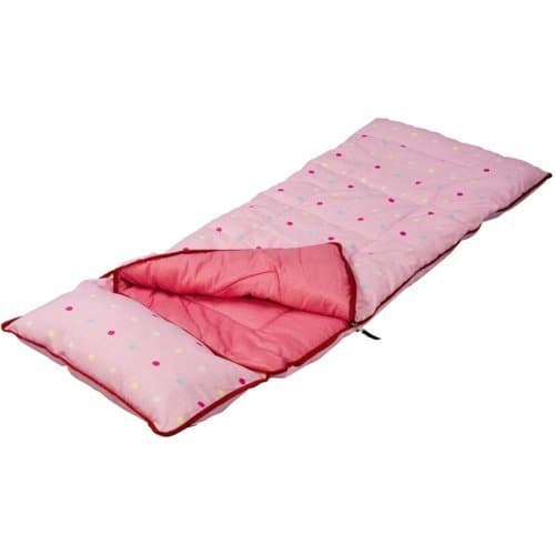 Sunncamp Junior Sleeping Bag with Pillow (Pink Dotty)